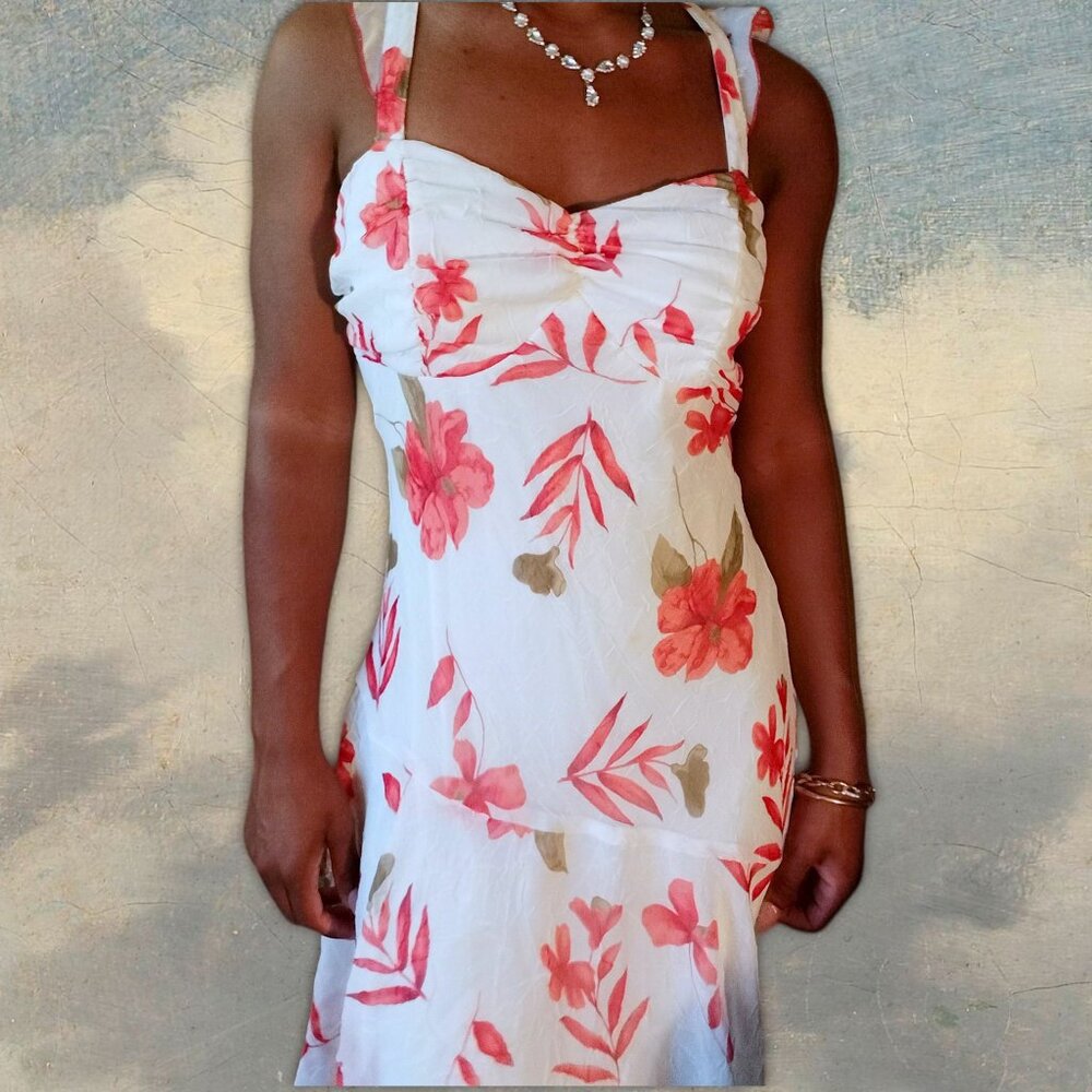 Speechless Red and White floral dress